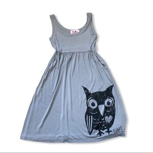 Daisy Shoppe Tank Babydoll Grey Dress Owl Graphic